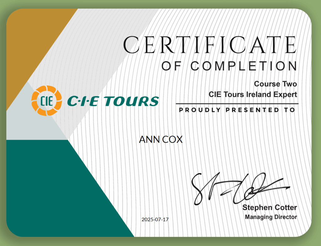 CIE Tours Certification
