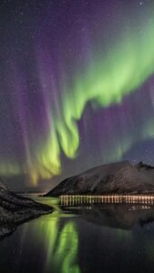 Touring Scandinavia under the mesmerizing purple and green Northern Lights.